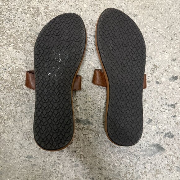 Reef Womens Brown Foam Sandals With Beaded Strap Size 8 - Picture 2 of 5